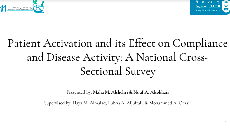 Patient Activation and its Effect on Compliance and Disease Activity: A National Cross-Sectional Survey