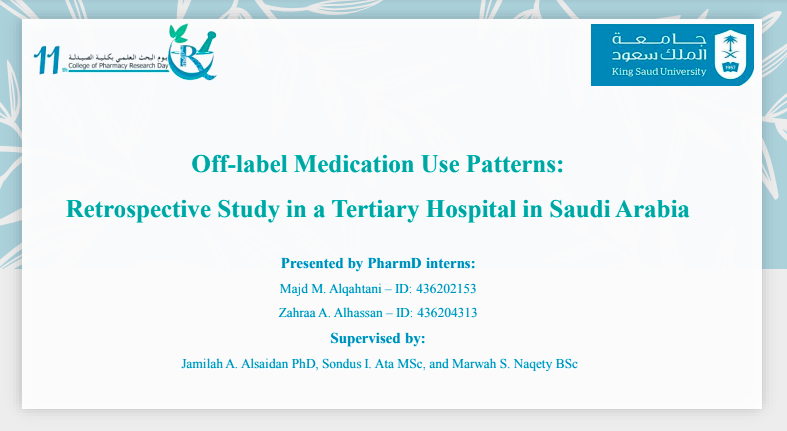 Off-label Medication Use Patterns: Retrospective Study in Tertiary Hospital in Saudi Arabia