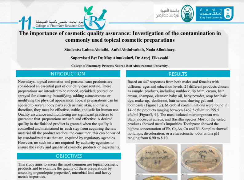 The importance of cosmetic quality assurance: Investigation of the contamination in  commonly used topical cosmetic preparations